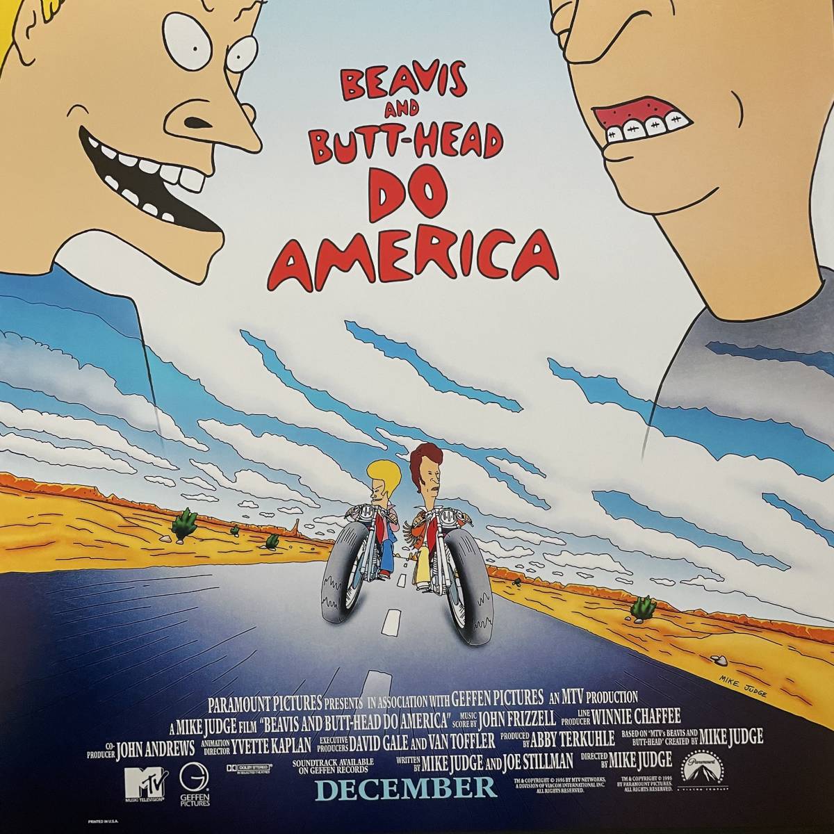 ポスター★映画『ビーバス＆バットヘッド DO AMERICA』 (Beavis and Butt-Head Do America) アメリカ版 #2 1996★MTV_画像5