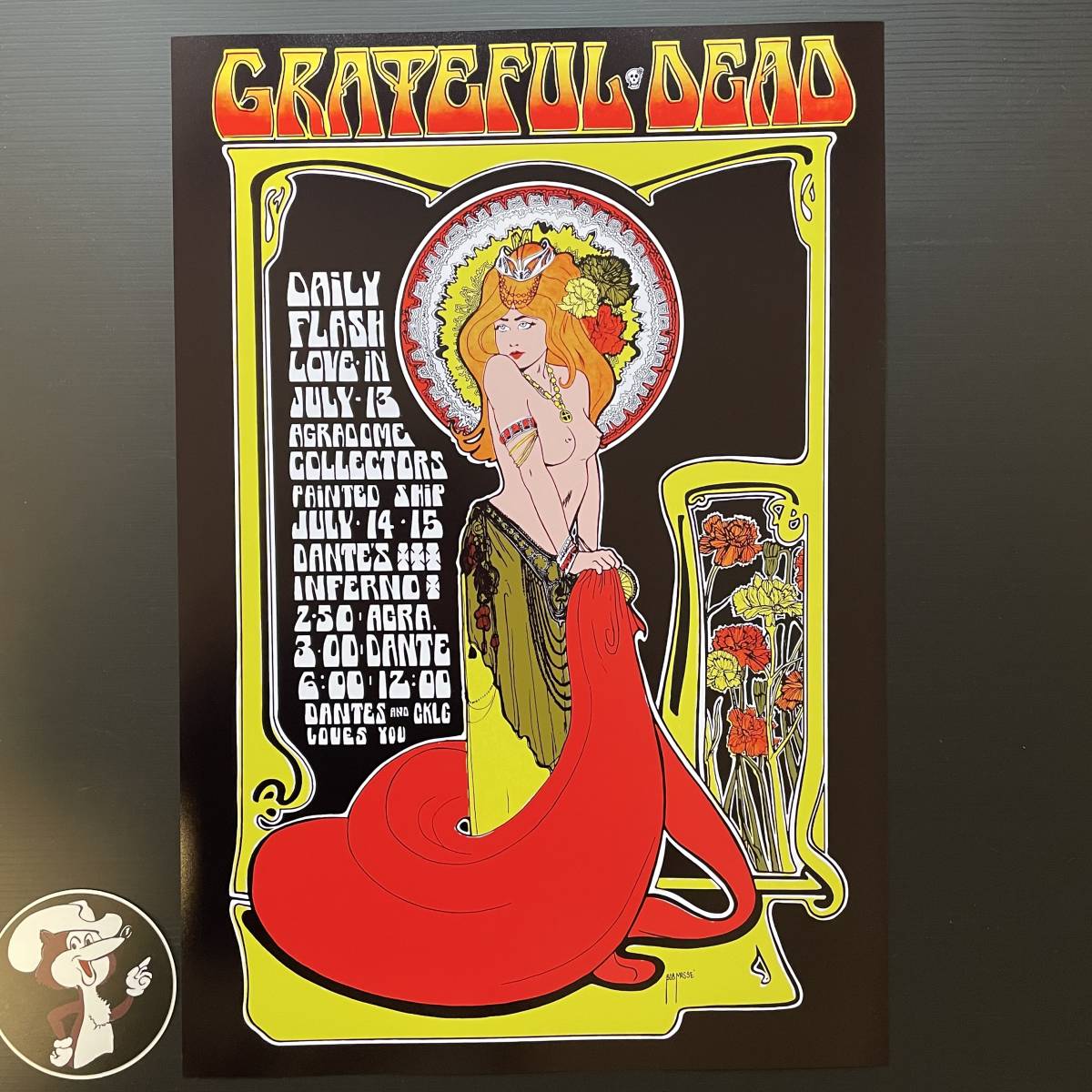 ポスター★グレイトフル・デッド バンクーバー1967 コンサート(48.3×32.9cm)★Grateful Dead concert at Vancouver’s Agradome_画像3