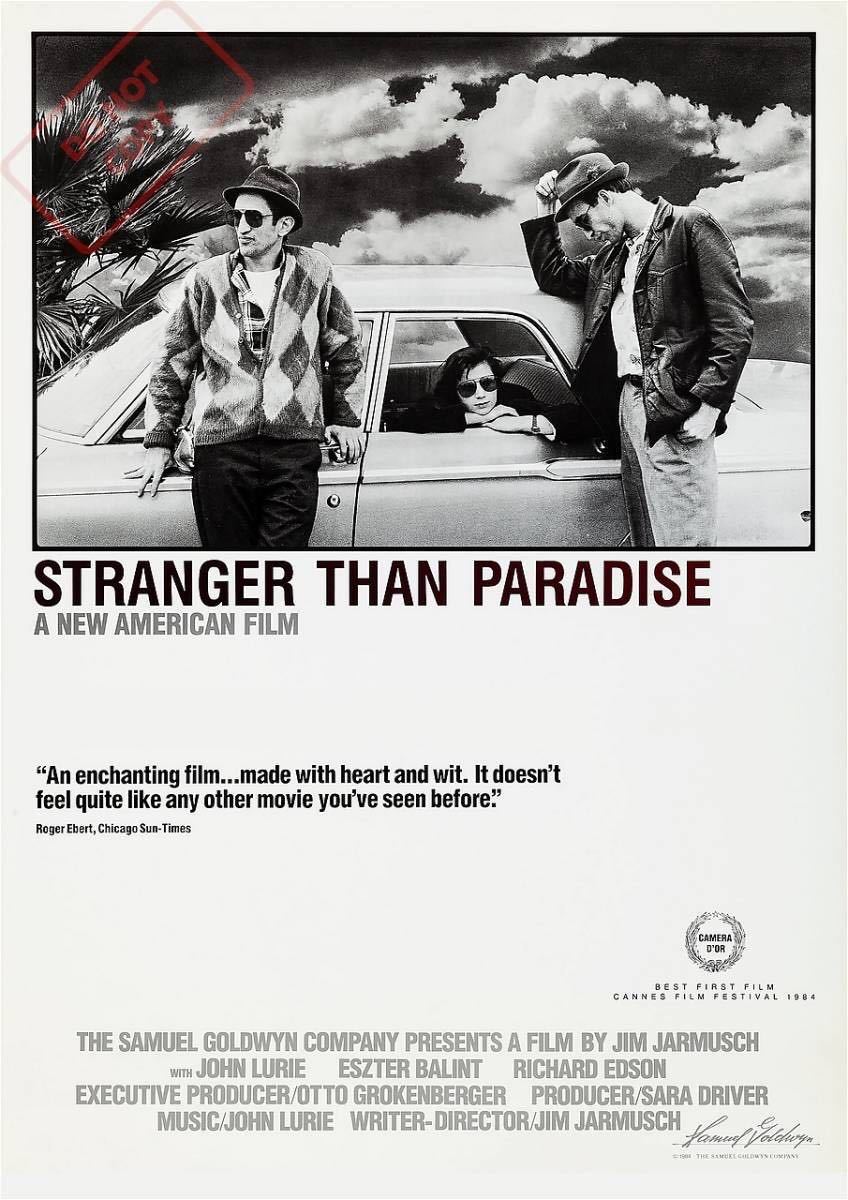 US版ポスター『ストレンジャー・ザン・パラダイス』（Stranger Than Paradise）★ジム・ジャームッシュ/ソニック・ユース_DO NOT COPYのスタンプは入りません