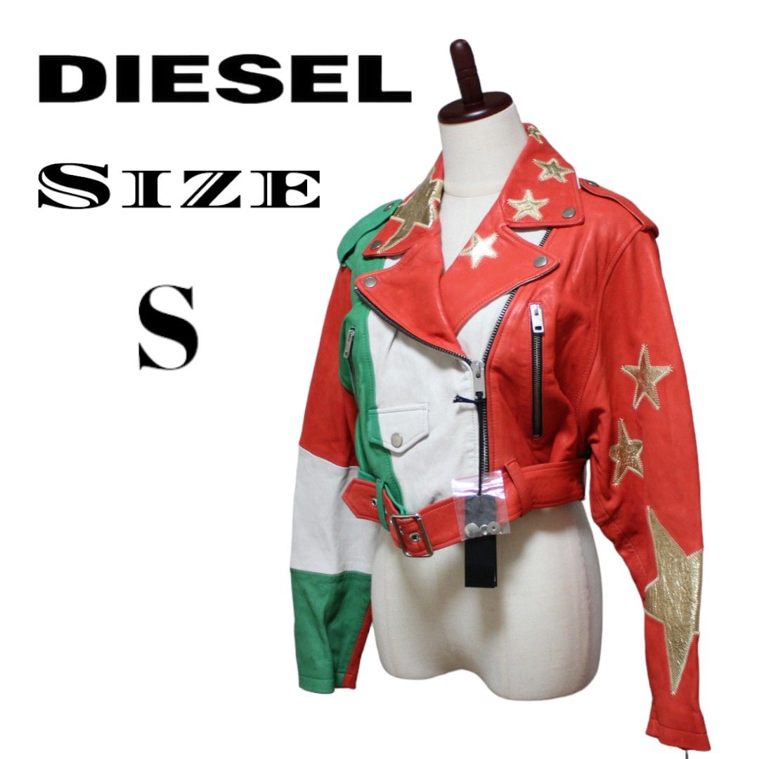 極美品 DIESEL ディーゼル ライダースジャケット ラムレザー 羊革