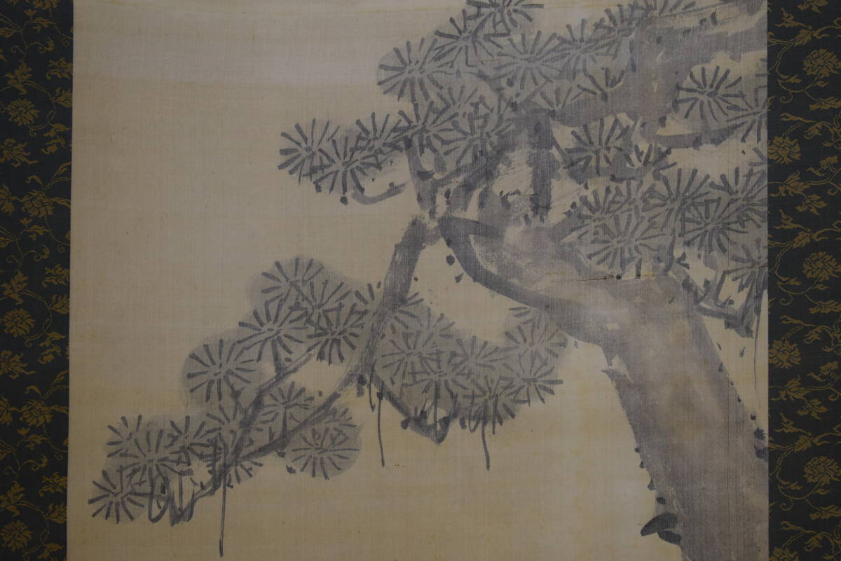 【模写】/松村呉春/寿老人図/布袋屋掛軸HF-485 4