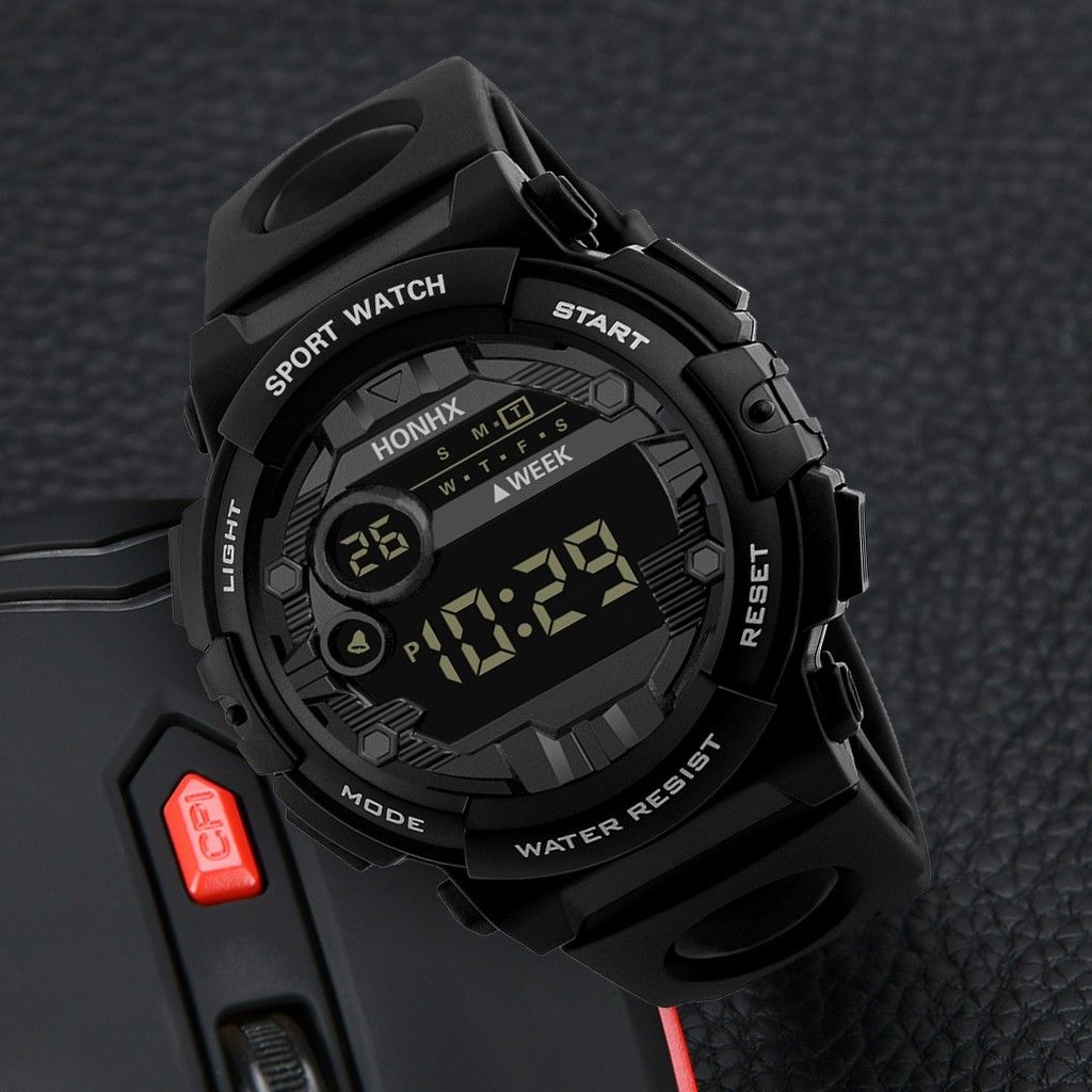 メンズ腕時計 デジタル ウォッチ 新品 HONHX  30M防水  LED アウトドアスポーツ エルケックコルサーティ 男女兼用