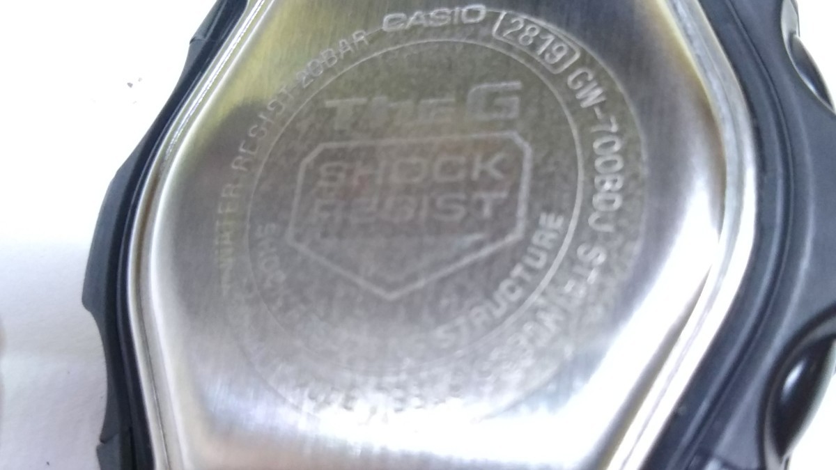 M※ CASIO カシオ G-SHOCK ジーショック ブラックフォース モデル タフ ソーラー 電波 ソーラー 防水 腕時計メンズThe G GW-700BDJ_画像6