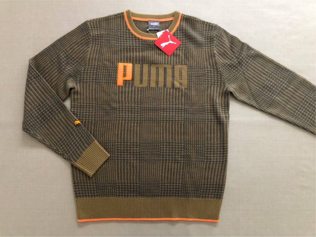送料無料◆新品◆PUMA GOLF グラフィック クルー セーター◆(M)◆539399-03◆プーマ ゴルフ