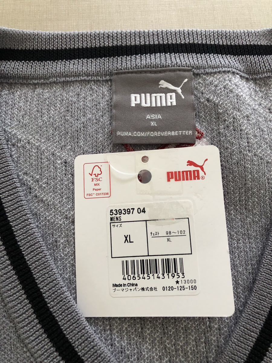  free shipping * new goods *PUMA GOLF Jaguar doV neck sweater *(XL)*539397-04* Puma Golf 