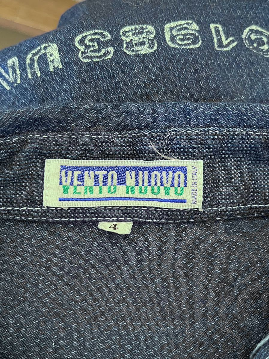 イタリア製VENTO NUOVO インディゴネイビーワークシャツ4リプレイ45rpmビンテージデザイン_画像5