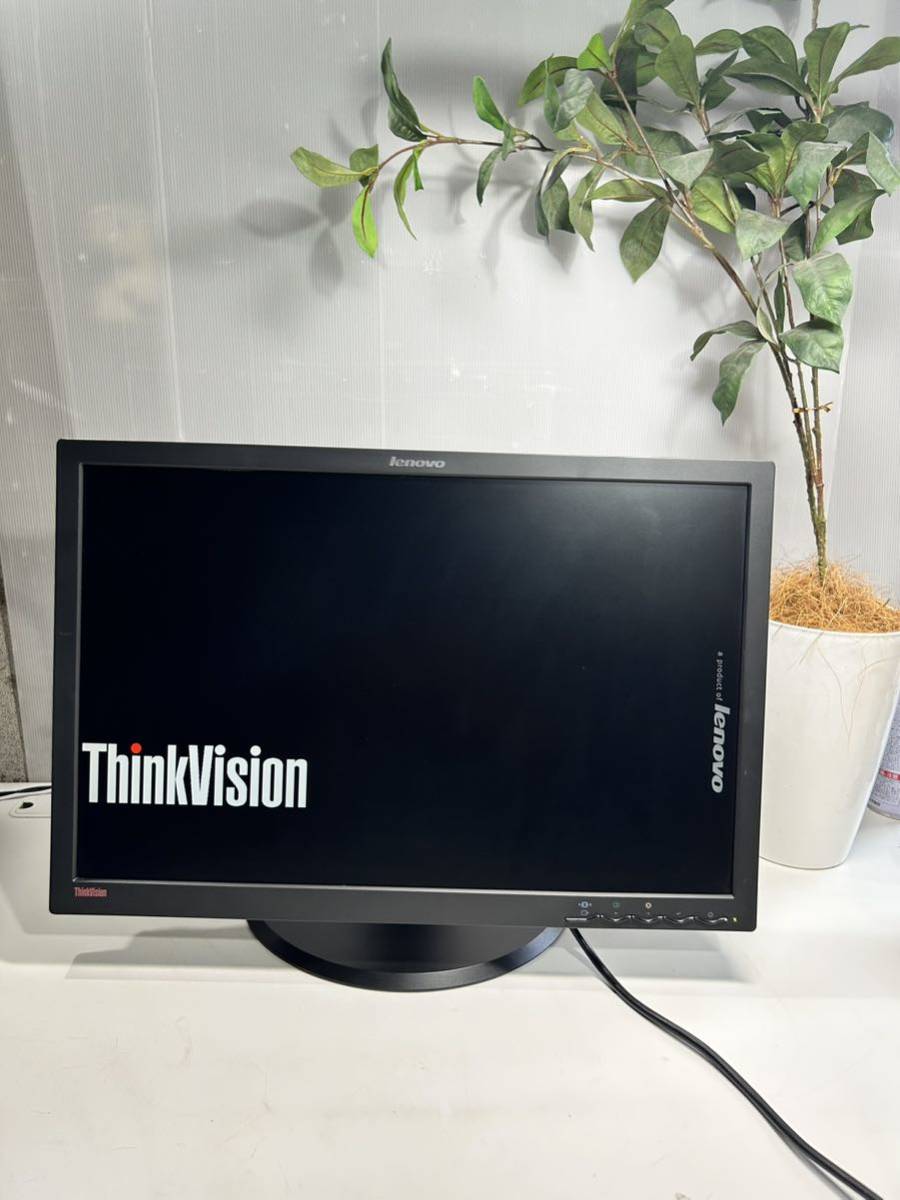 LENOVO L2440PWC/24型ワイド液晶モニタ　ThinkVision 電源コード付き　No.943_画像1