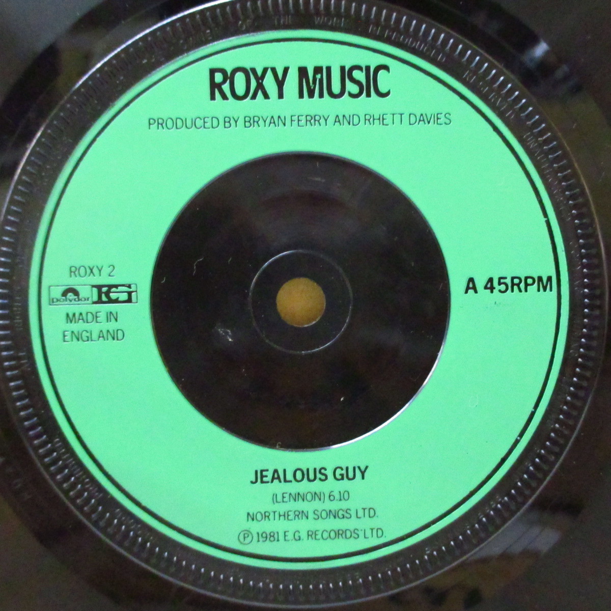 ROXY MUSIC-Jealous Guy (UK オリジナル 7＋マット固紙ジャケ)_画像3