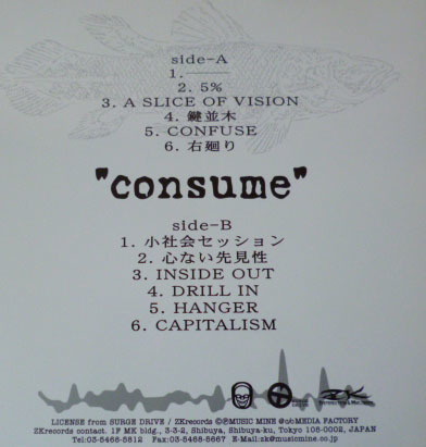 NUKEY PIKES-Consume (Japan 限定再発 LP / 廃盤デッドストック New)_画像3