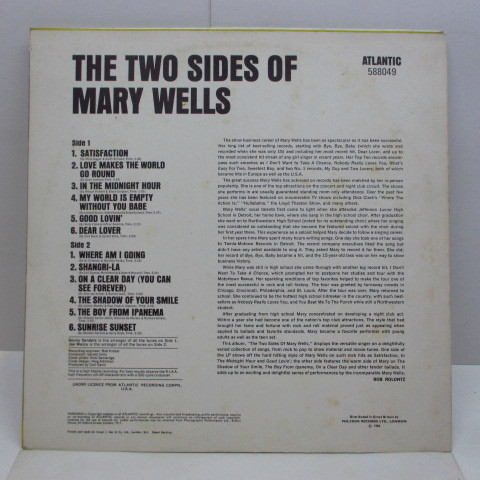 MARY WELLS-The Two Sides Of (UK Orig.Stereo LP/CS)_画像2