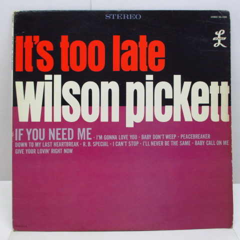 R&B、ソウル WILSON PICKETT-It's Too Late (US Orig.Stereo LP)