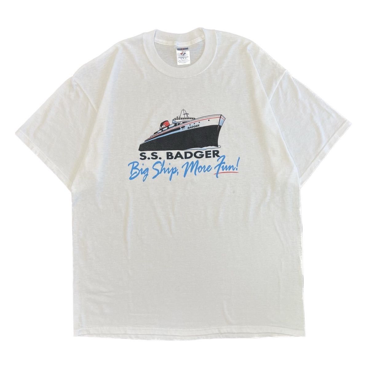 90年代 ジャージーズ S.Sバジャー 船 プリント Tシャツ