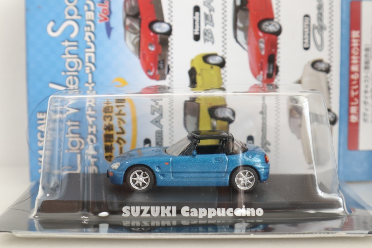 アオシマ 1/64 スズキ カプチーノ ブルー ライトウェイトスポーツコレクション VOL.2 Suzuki Cappuccino Blue ライトウエイト_画像3