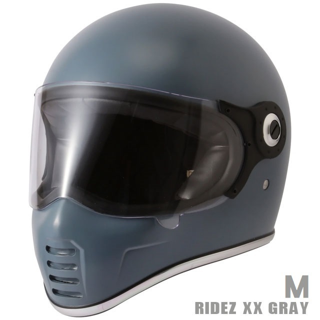 【RIDEZ / ライズ】ネオクラシック フルフェイスヘルメット　RIDEZ XX　グレー　サイズM_画像1