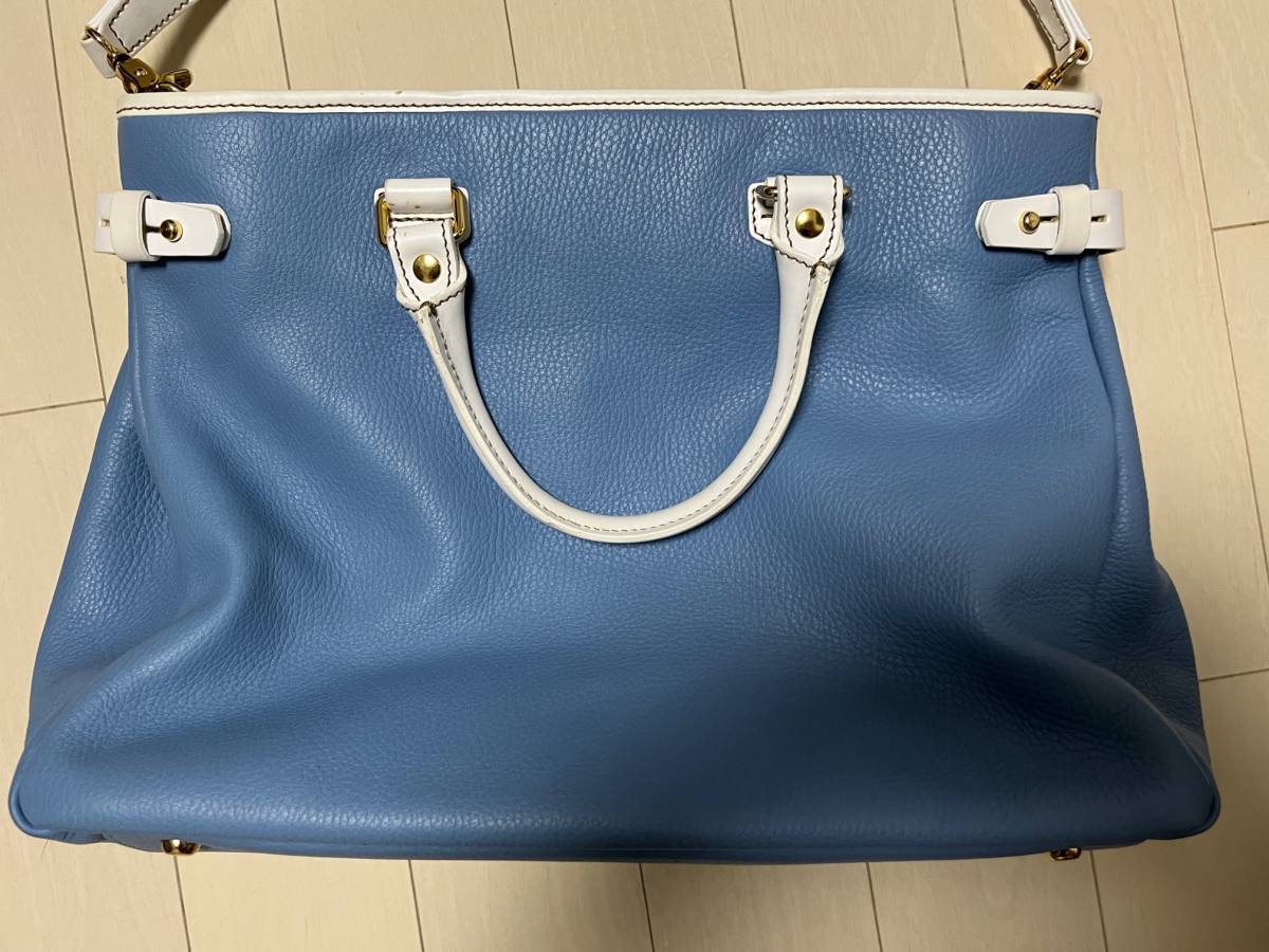 新発売】 STEFANO ステファノマーノ 美品 送料無料 MANO スカイブルー