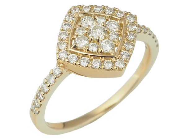 絶品】 ◇ミウラ◇ダイヤモンド/0.5ct デザイン K18YG 13号 リング