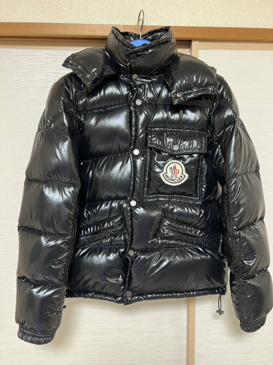 程度良好です モンクレール K2 シャイニーブラック 黒サイズ2 MONCLER