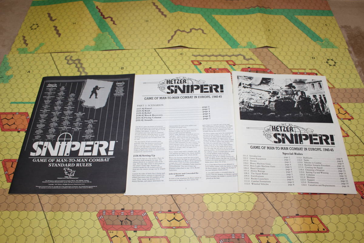 swg (SPI/TSR)HETZER ヘッツアー ; Sniper Companion Game#1 参考訳としてスナイパーの日本語訳付、未開封_画像9