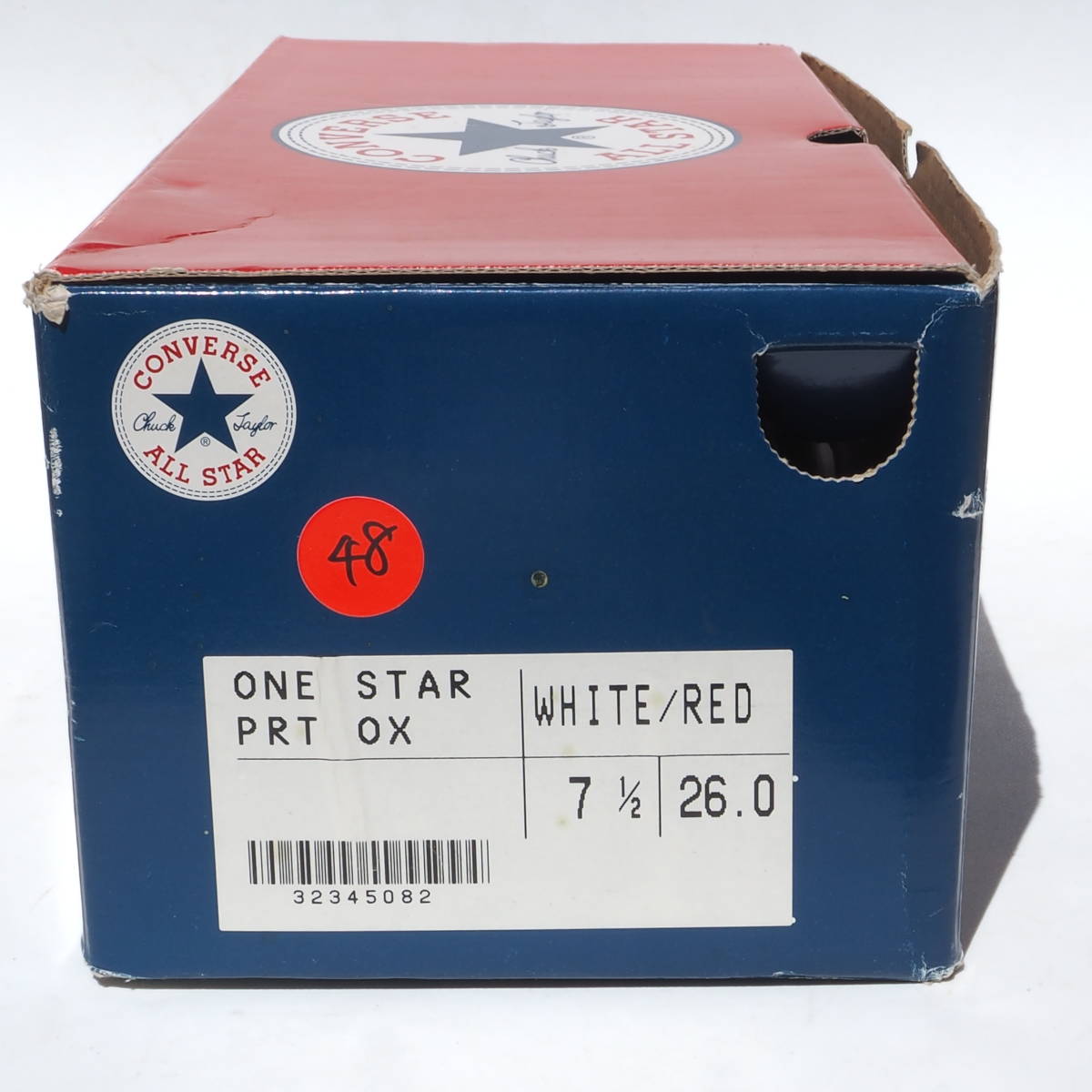 美品!! US 7 1/2・26cm 90s 日本製 CONVERSE ONESTAR PRT OX ワンスター プロト 白赤_画像10