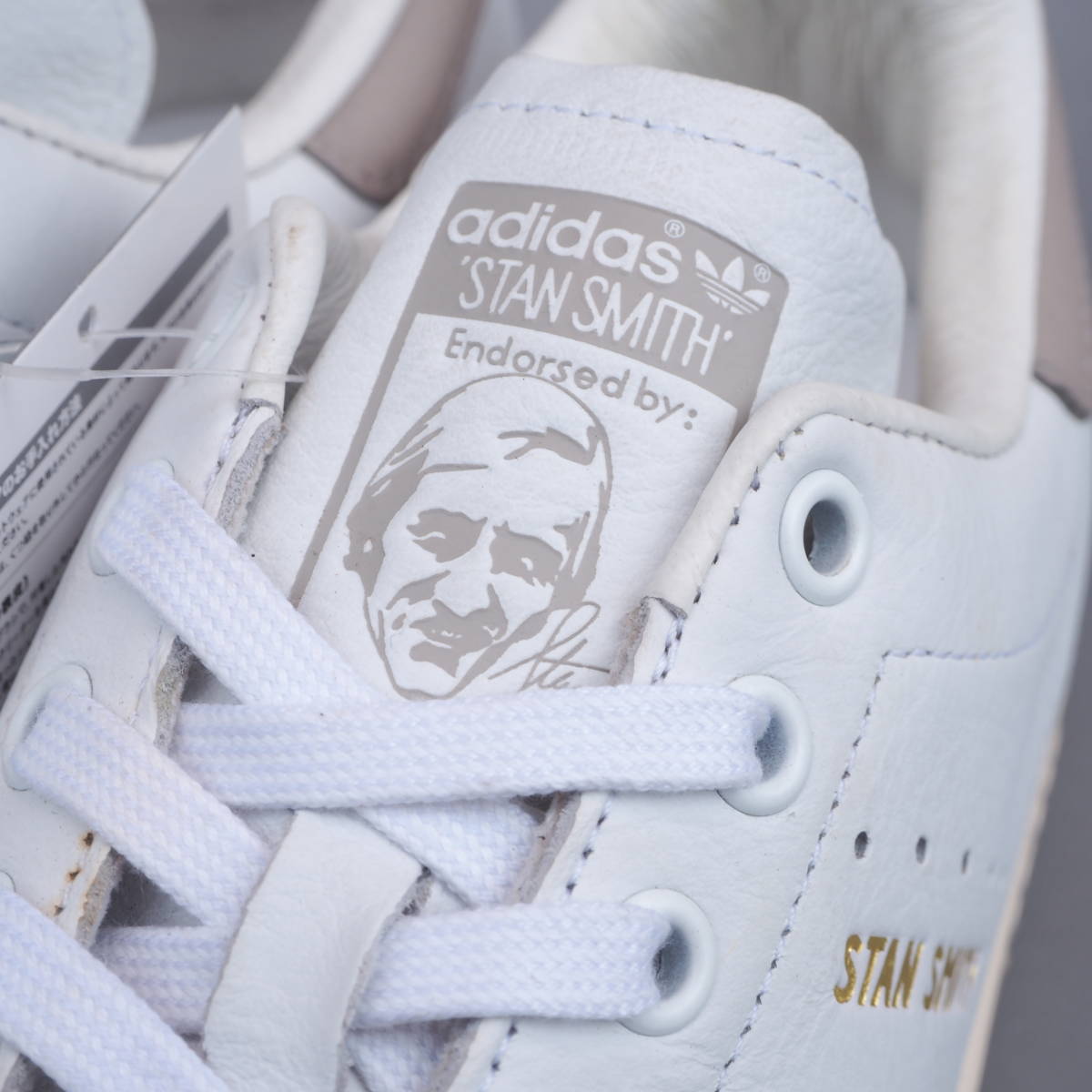 デッド!! 26.5cm 新品 2016年 adidas Originals STAN SMITH スタンスミス 白ｘグレー 天然皮革 レザー STANSMITH_画像5