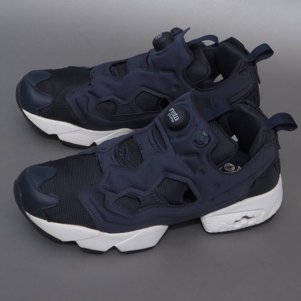  прекрасный товар!! 27,5cm16 год производства Reebok INSTAPUMPFURY OG Reebok Insta насос Fury темно-синий bare палочка нейлон 