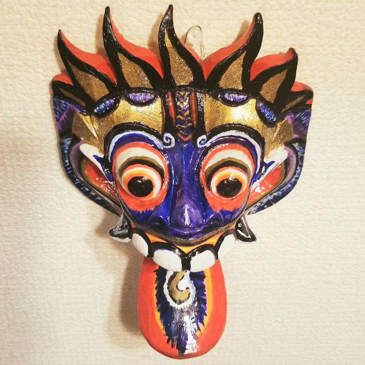バロン 木彫り マスク バリ島 お面 インドネシア アジアン 新品 バロン 木彫り マスク バリ島 お面 インドネシア アジアン 新品