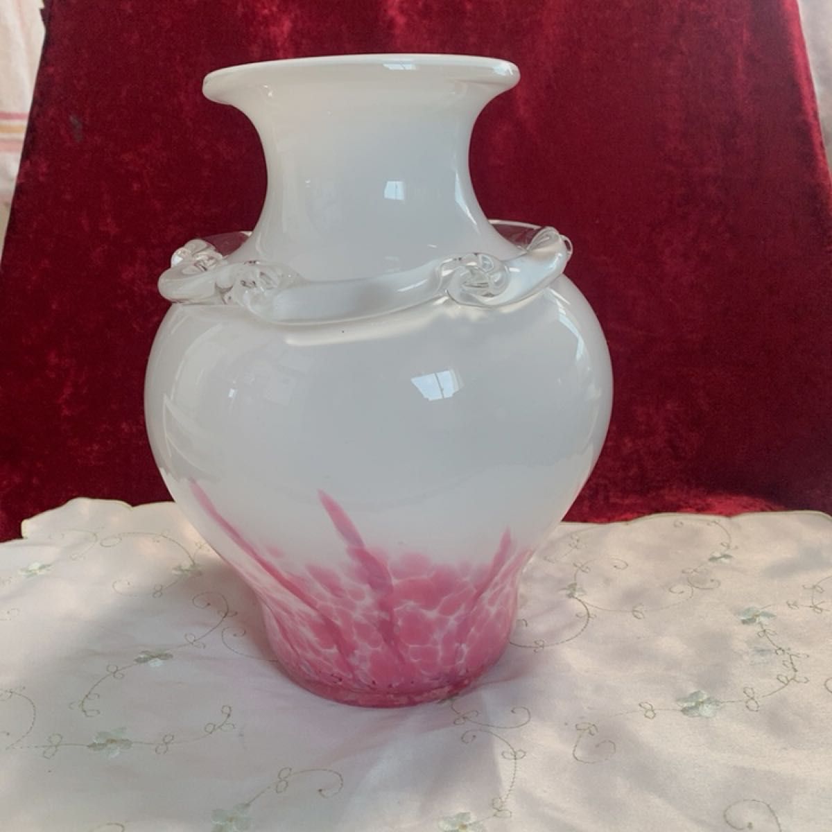 ハンドクラフト　ガラス花瓶