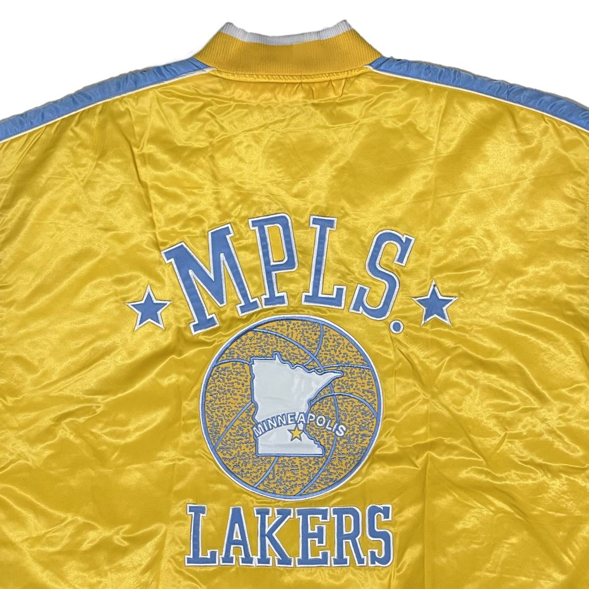 [並行輸入品] G-III HARDWOOD CLASSICS ハードウッドクラシックス NBA MPLS LAKERS ミネアポリス レイカーズ  スタジアムジャケット (XL)