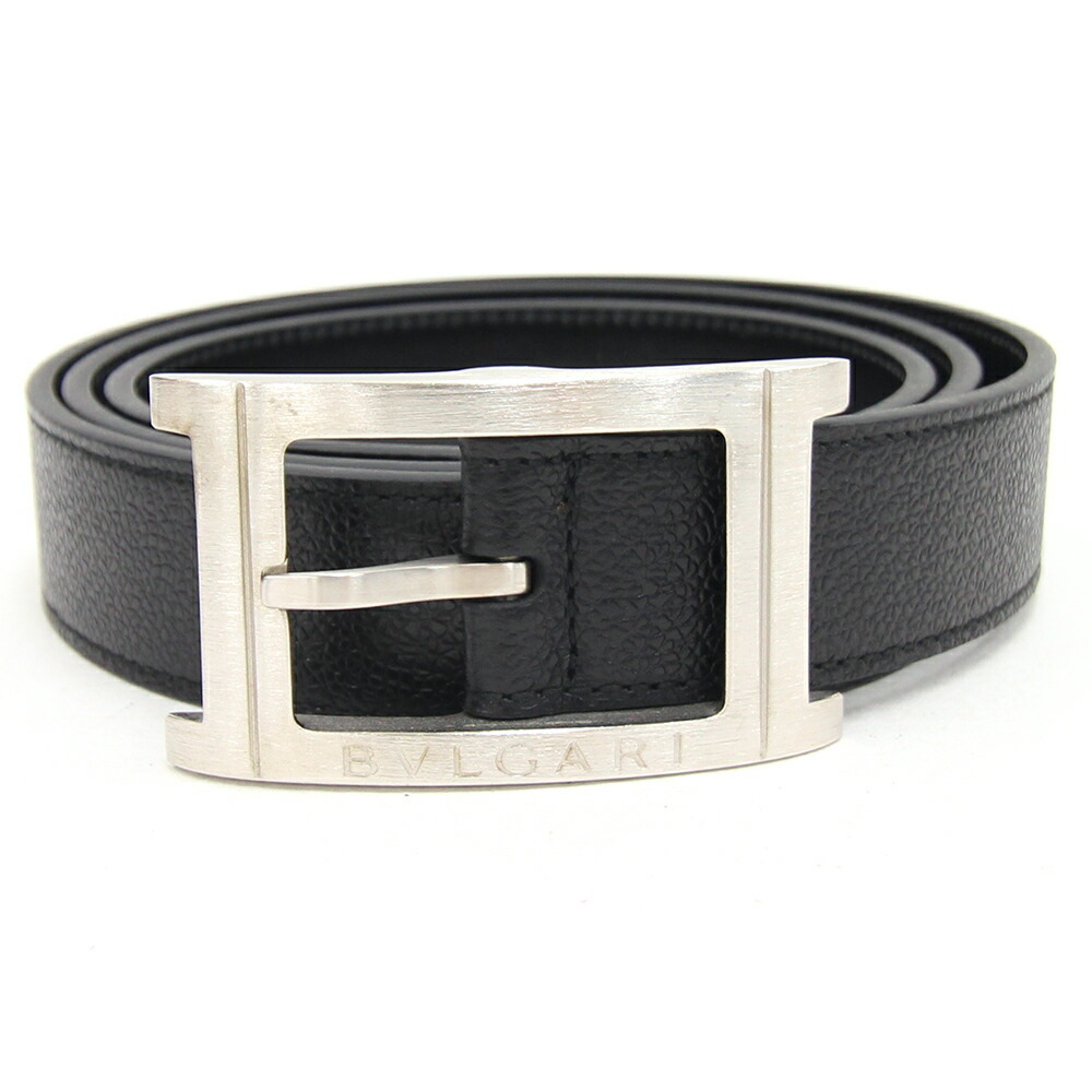 メーカー直売】 23382 レッタンゴロ ベルト ブルガリ ブラック BVLGARI