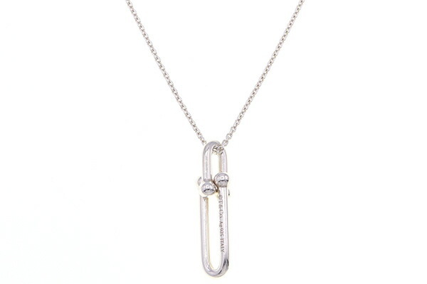  Tiffany necklace hardware link pendant SV sterling silver 925 used TIFFANY&Co.