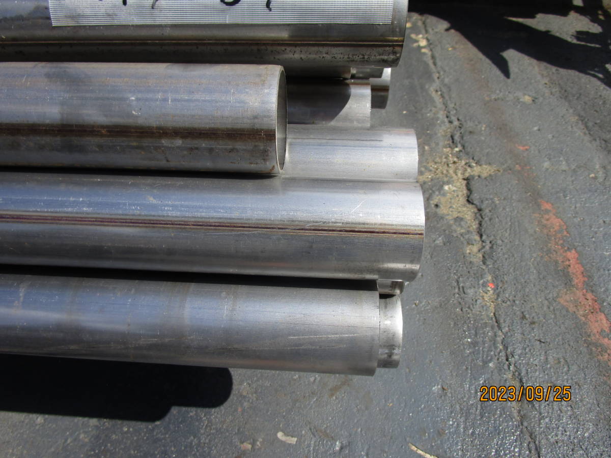  oil .N9267 stainless steel pipe diameter 60.5.SUS430 circle pipe single tube pipe length approximately 6000. thickness 1. building material DIY used 6M. garage parking place warehouse 