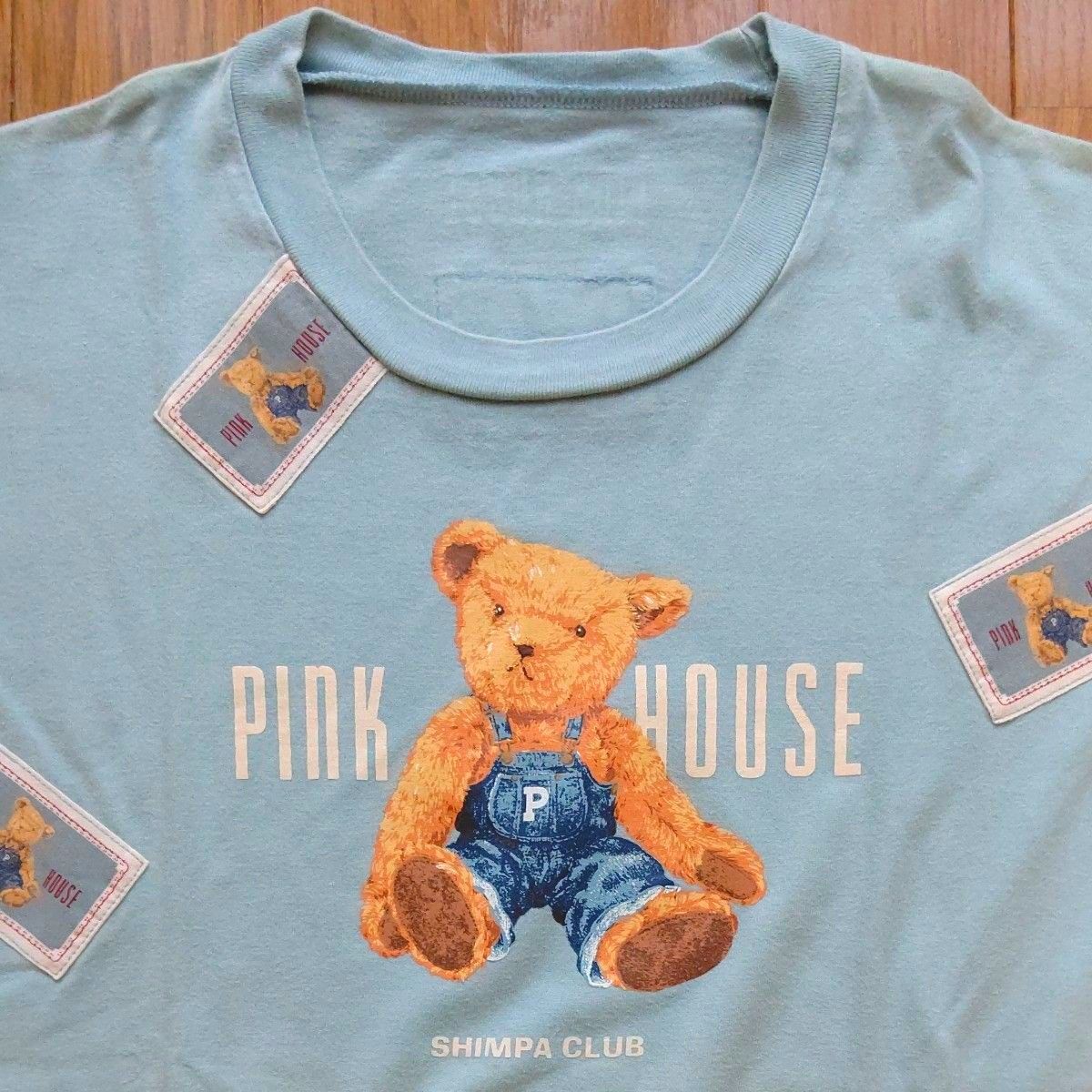 【最終値下】PINK HOUSE テディベアが可愛いワッペン 長袖Tシャツ ピンクハウス
