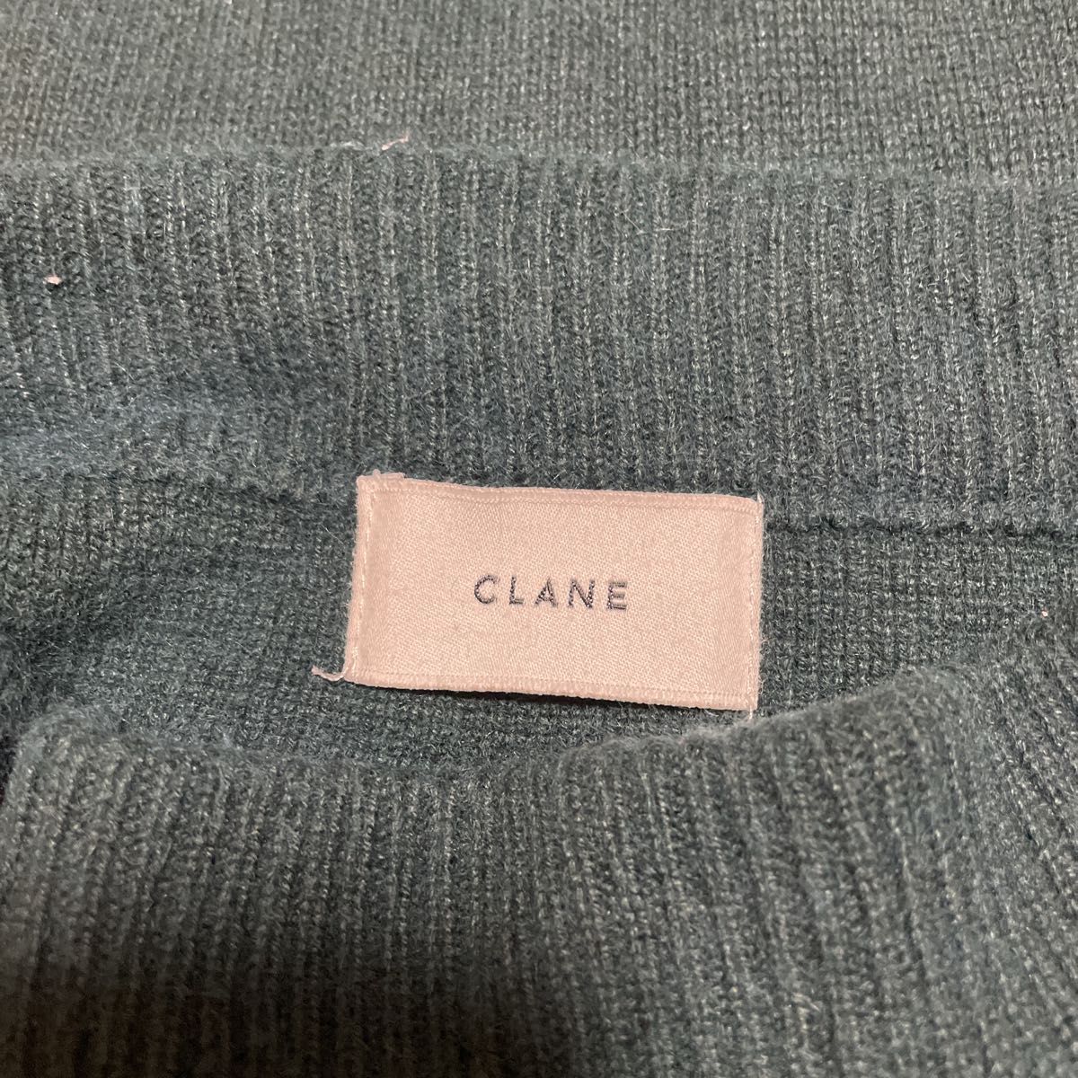 CLANE　クラネ　シンプルニットスカート　グリーン　SIZE　36 ウール タイトスカート