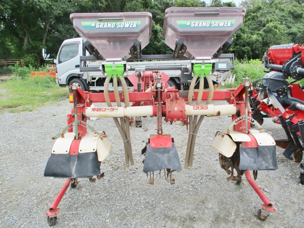 三重 コバシ 中耕ローター CR301 Sヒッチ 農機具 現状渡し 引き取り限定 肥料散布機付き