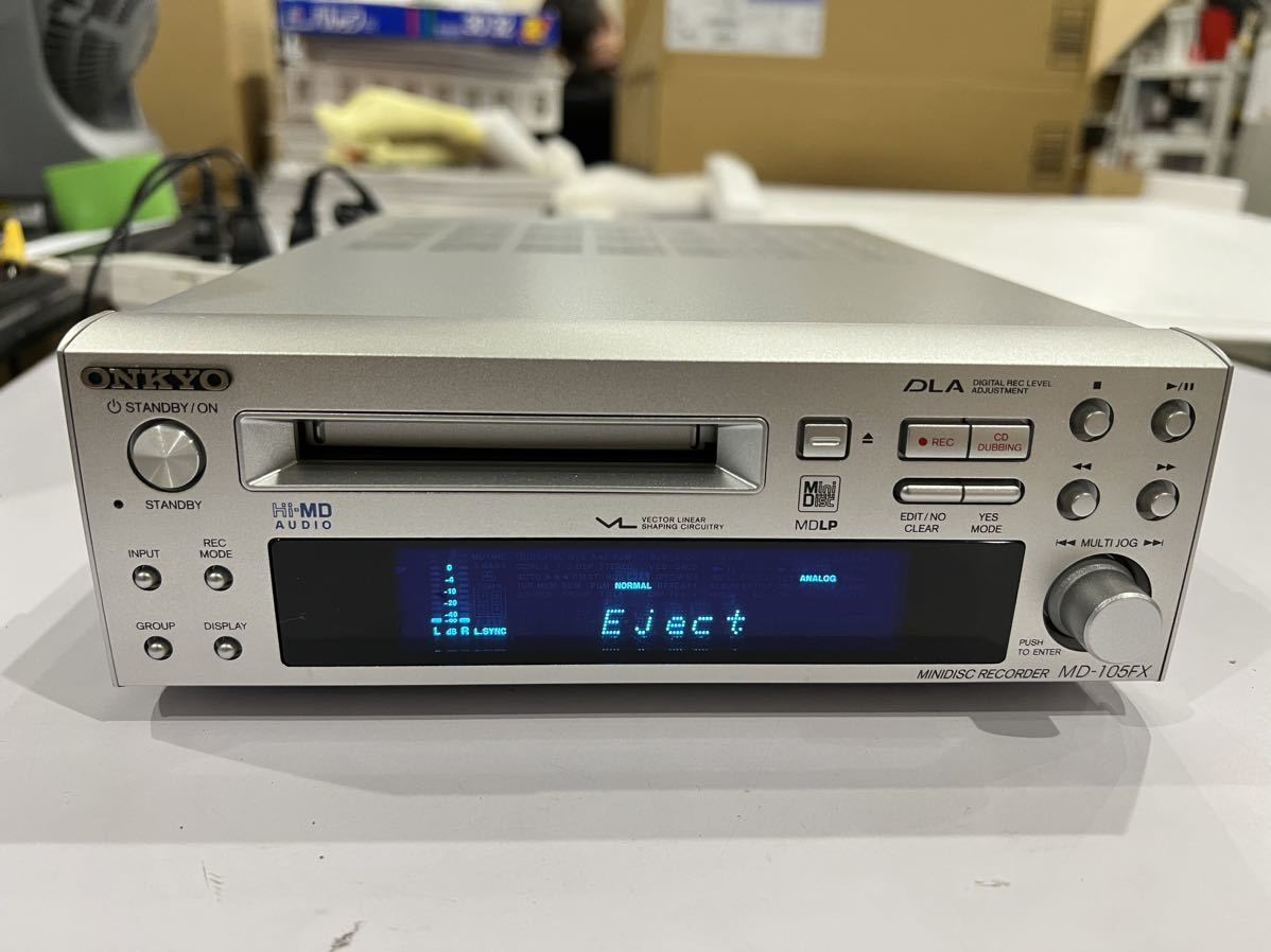 保障できる ONKYO Hi-MDデッキ MDデッキ 【整備済】 MD-105FX(S