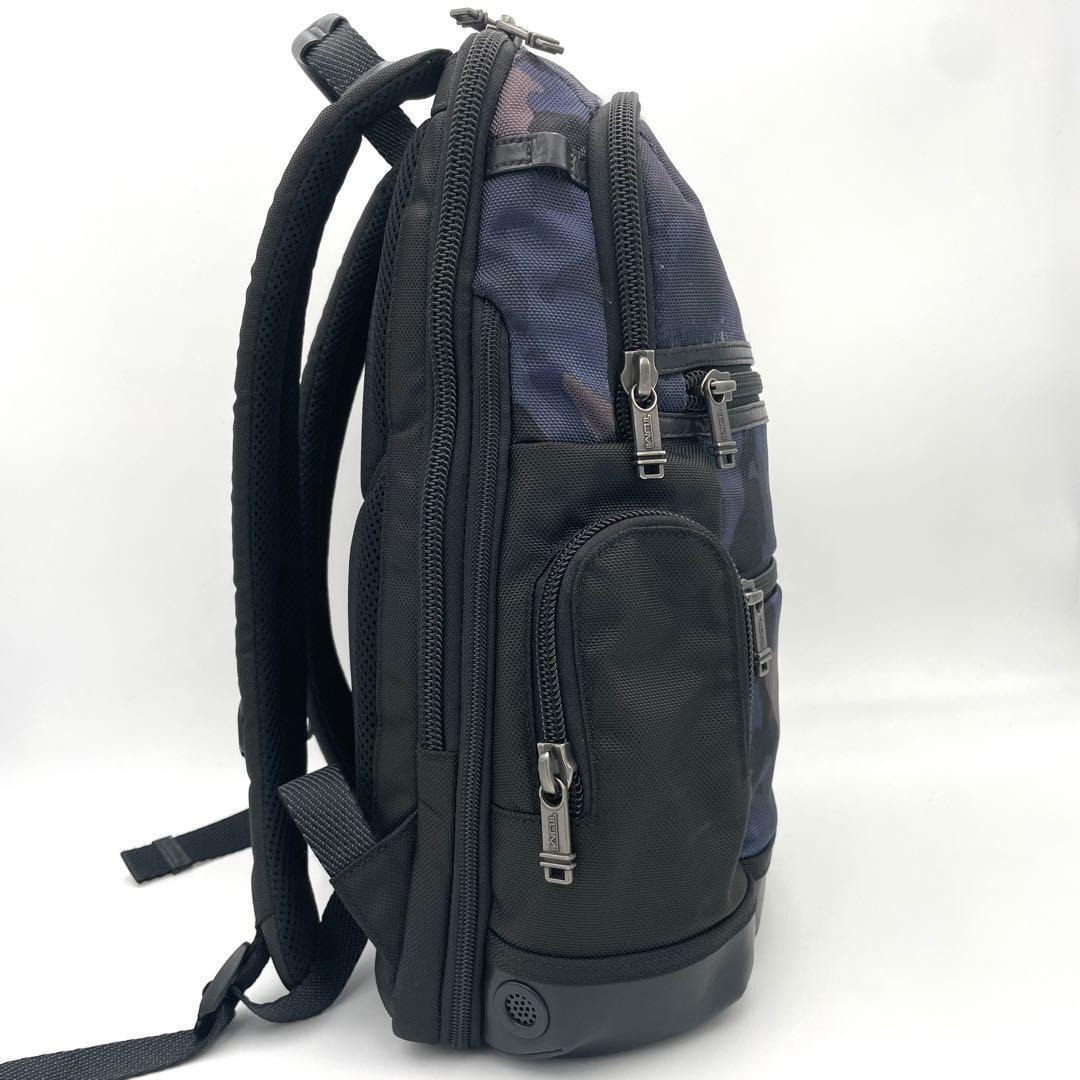 【希少美品】 トゥミ アルファ リュック TUMI バックパック 迷彩 カモフラ ネイビー 222681BCM2 ビジネスバッグ ALPHA A4収納 大容量
