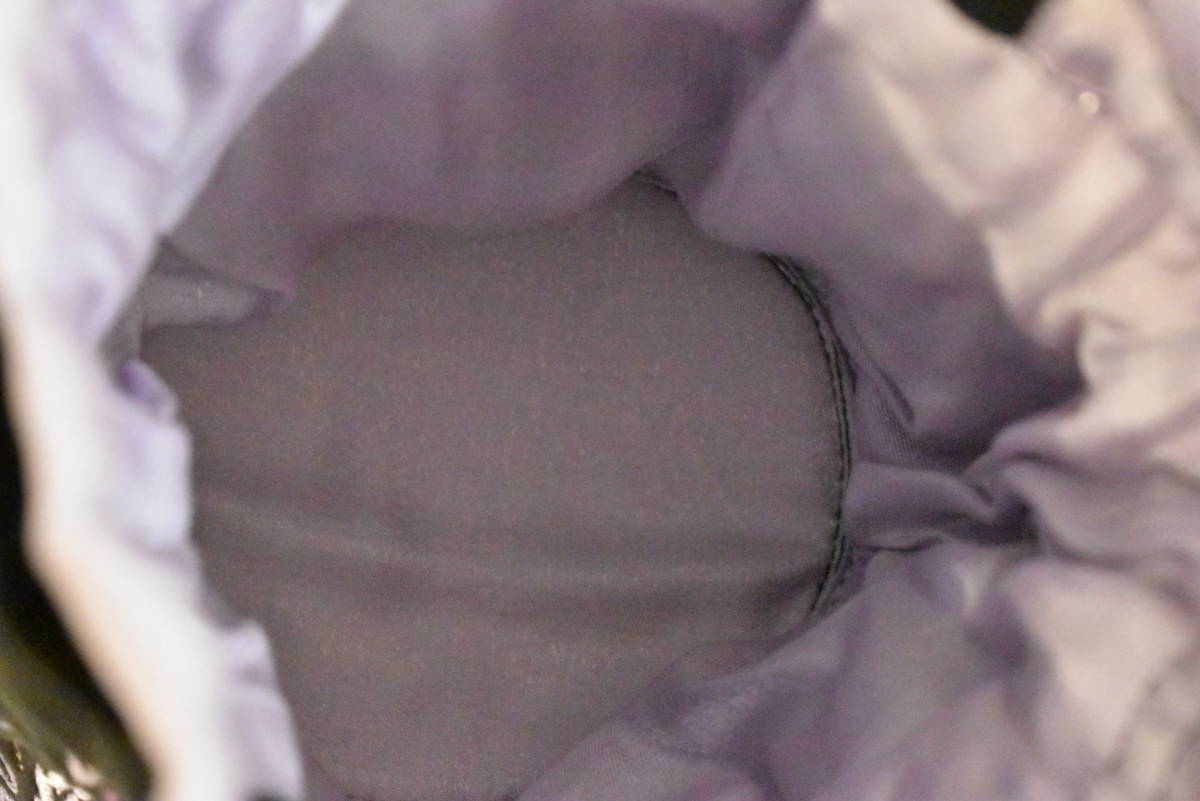 ANNA SUI Francfranc 巾着バッグ ブラック/タグ付き/ポーチ/未使用/フランフラン/アナスイ/コラボ/刺繍_画像7