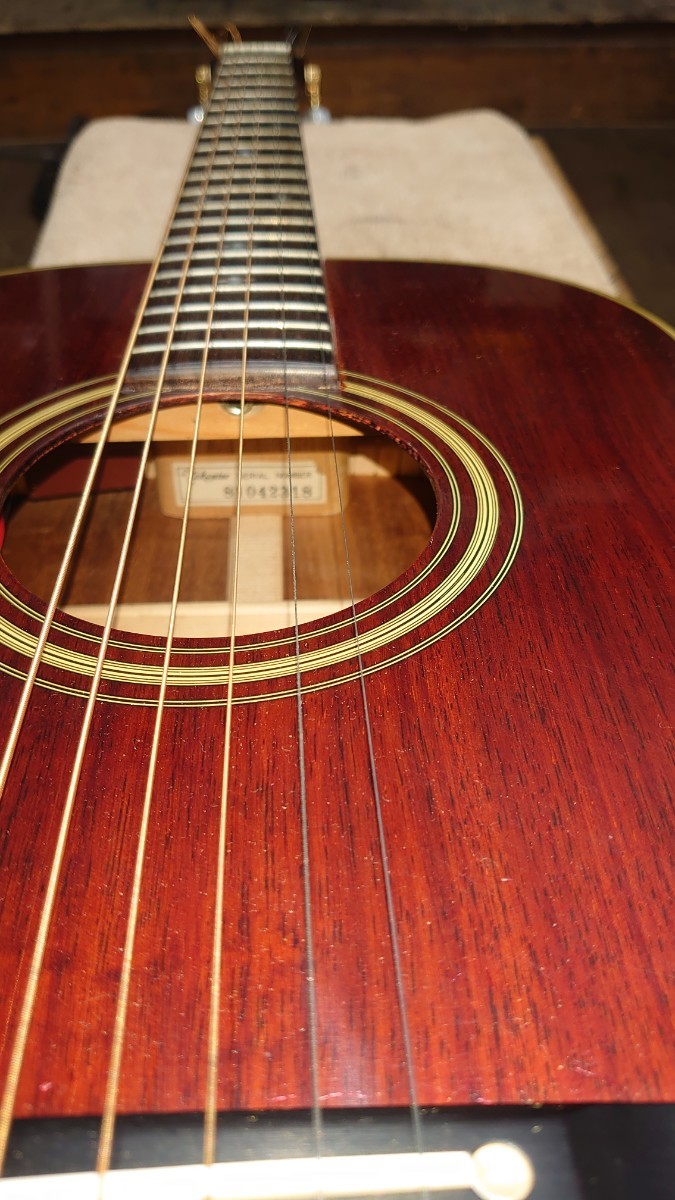 TAKAMINE タカミネ アコースティック ギター ケース付き acoustic guitar （検索 エレアコ モーリス レスポール 昭和 レトロ ビンテージ _画像見ずらいですがシリアルNO有