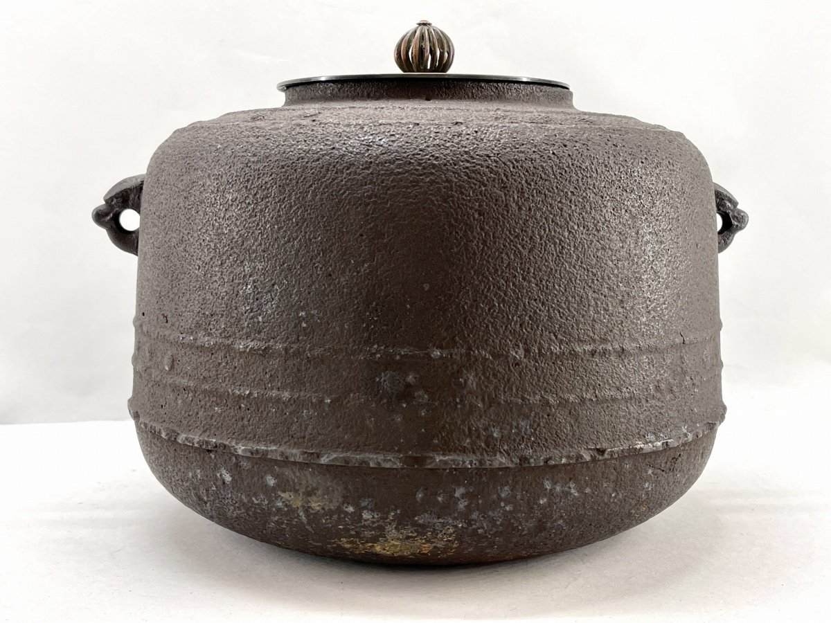 在庫限り】 増山聲鉄 造 万代屋釜 共箱付 茶釜 茶道具 鉄釜[03-2554 釜