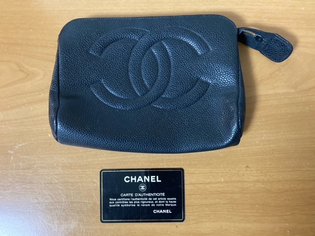 通販 CHANEL シャネル コスメポーチ 黒 ミニポーチ ココマーク ポーチ