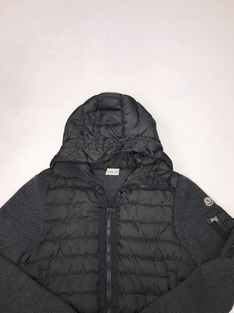 未使用近☆超美品♪現行モデル♪MONCLER ニットダウン ダークグレー M-