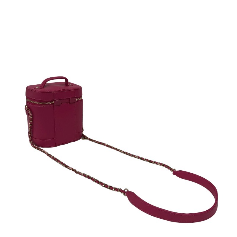  Chanel CHANEL vanity chain shoulder AS0323 pink gold metal fittings lambskin handbag lady's used 