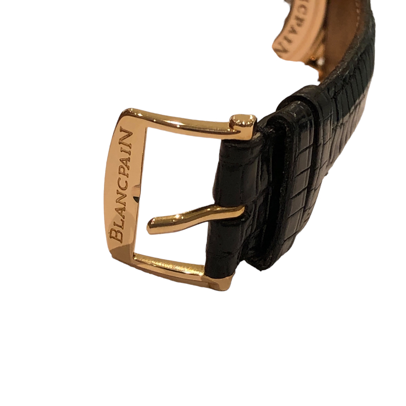  Blancpain BLANCPAIN new Classic 2021-3630-55 black K18PG wristwatch men's used 