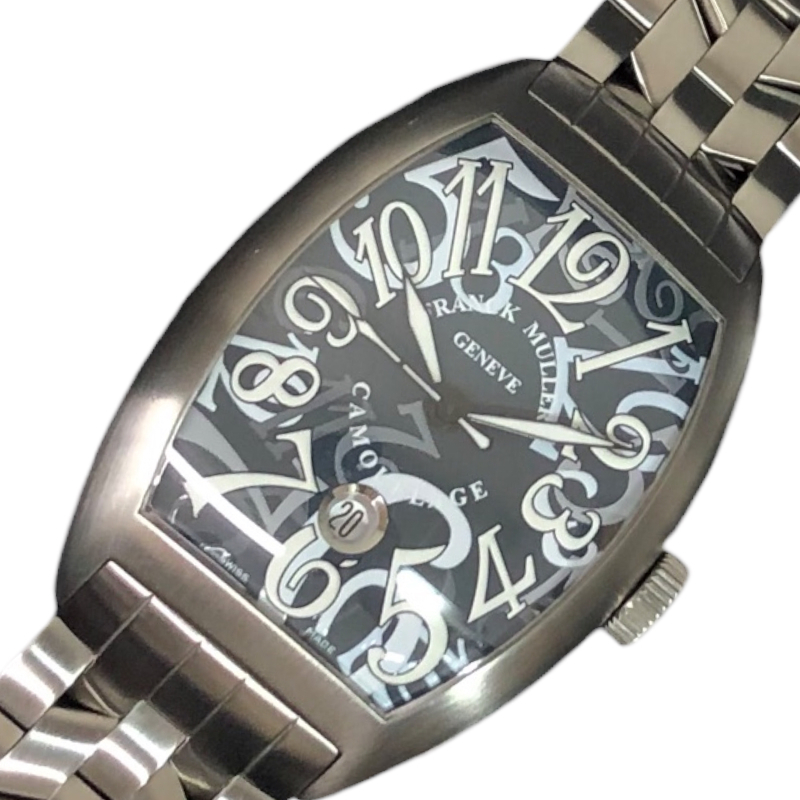 フランク・ミュラー FRANCK MULLER カサブランカ カモフラージュ グレー 8880CDTBRCAMOFLAGEAC グレー ステンレススチール SS 腕時計 中古_画像1