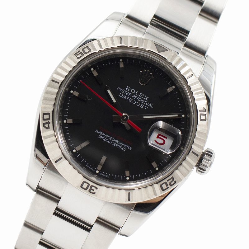 今季ブランド ロレックス ROLEX 中古 M刻印 メンズ 腕時計 ブラック