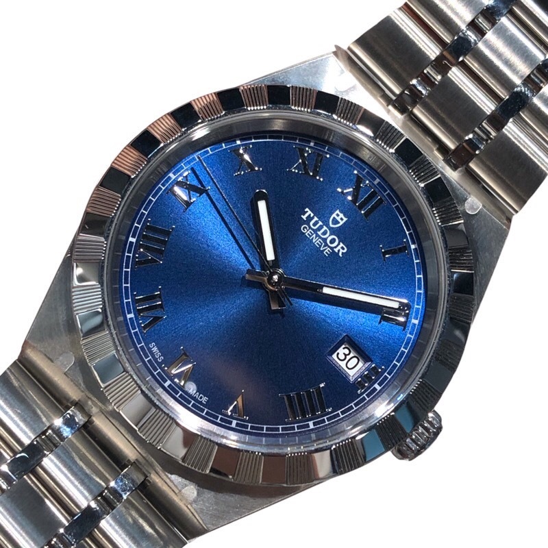 チューダー/チュードル TUDOR ロイヤル 28500 ブルー文字盤 ステンレススチール 腕時計 メンズ 中古