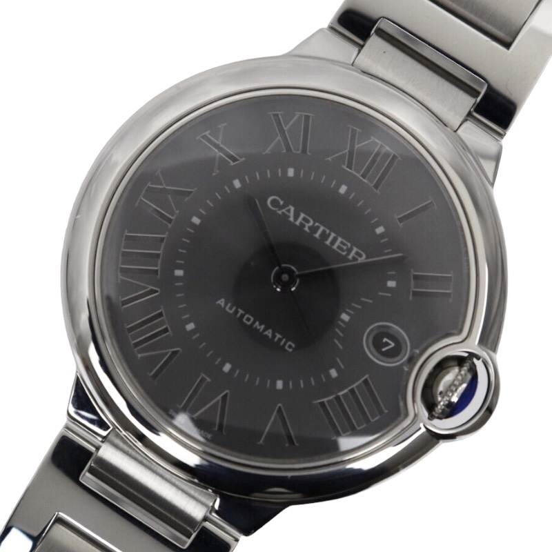 カルティエ Cartier バロンブルー ドゥカルティエ ウォッチ WSBB0040 グレー 腕時計 メンズ 中古