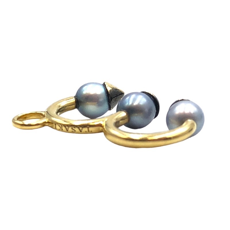tasakiTASAKIli fine dolibeli on pearl pendant top 750YG Gold 750YG accessory used 