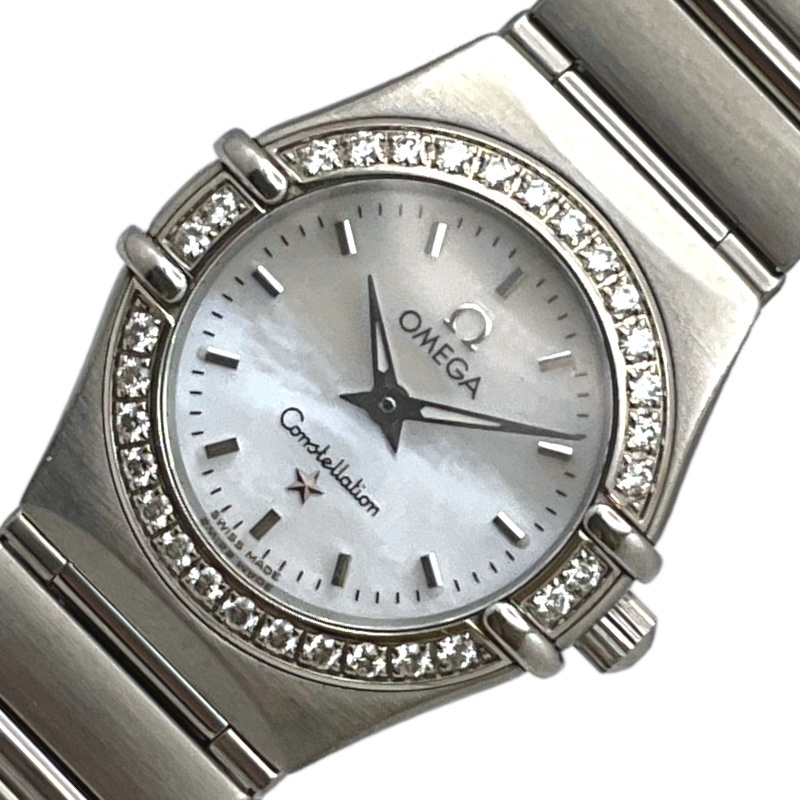 オメガ OMEGA コンステレーション ミニ ホワイトシェル 1466.71 ホワイト ステンレススチール 腕時計 レディース 中古_画像1