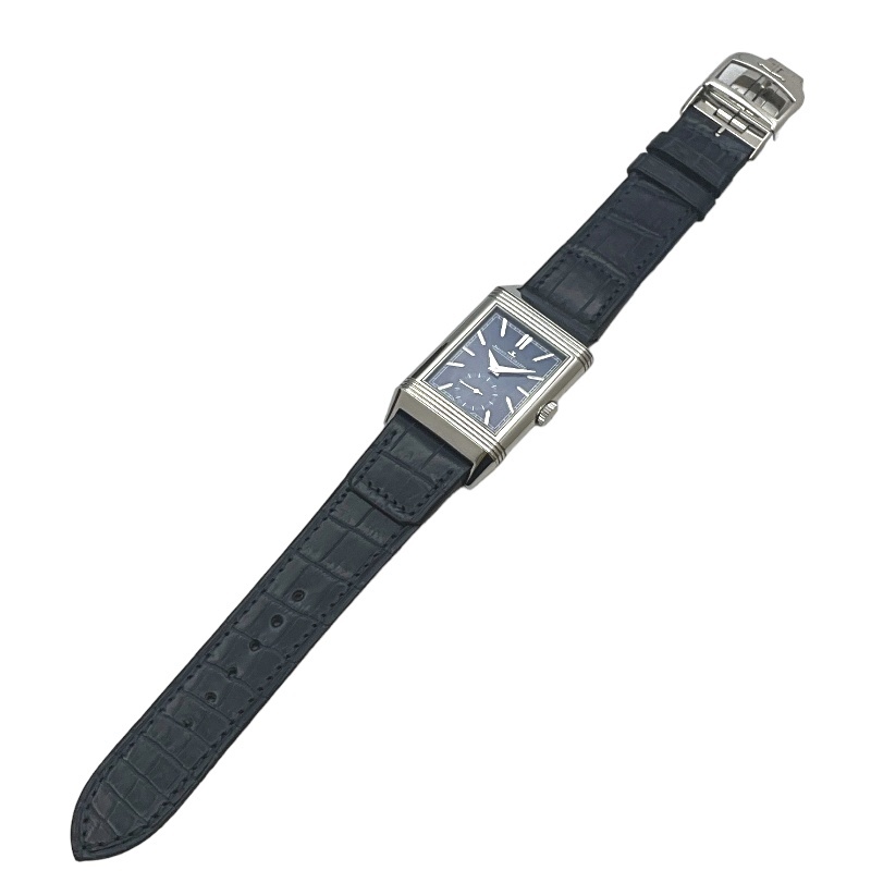 ジャガー・ルクルト JAEGER-LE COULTRE レベルソトリビュート スモールセコンド Q3978480 ネイビー ステンレススチール 腕時計 メンズ 中古_画像2